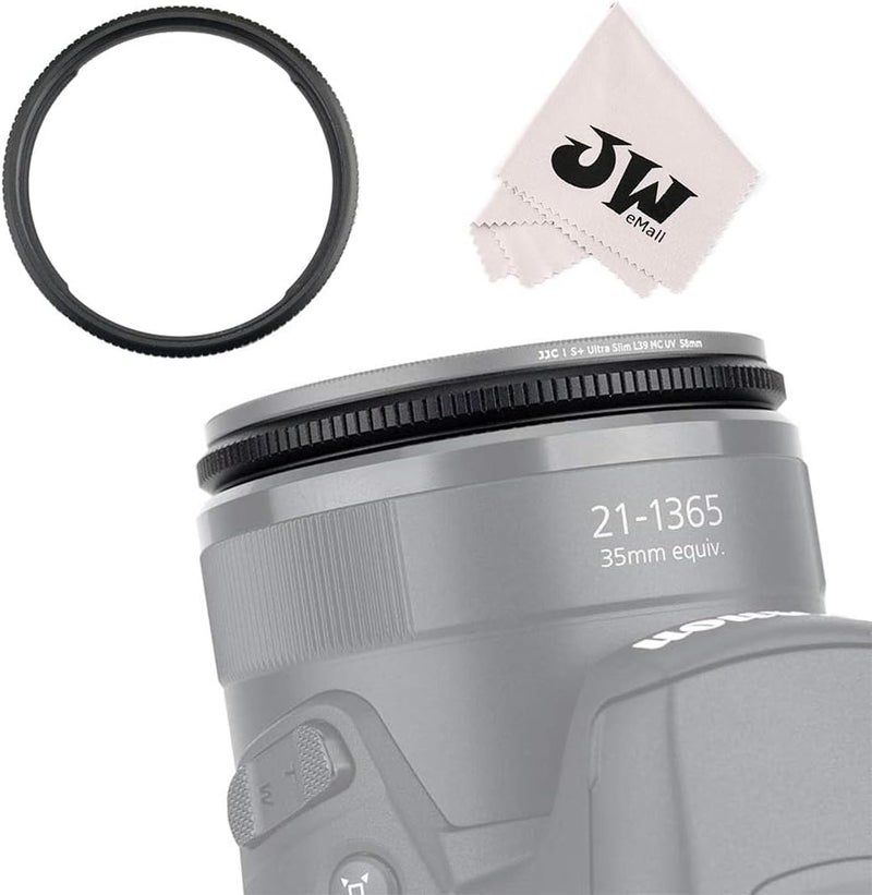 Kiorafoto 58mm Metal Lens Filter Adapter Ring for Canon SX70 HS, SX60 HS, SX50 HS, SX40 HS, SX30 is, SX20 is, SX10 is, SX1 is, SX540 HS, SX530 HS, SX520 HS Digital Camera Replaces Canon FA-DC67A Adapter Ring - Image 1